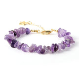 Natural Gemstone Gravel Bracelet Green Peridot Amethyst Garnet Beads