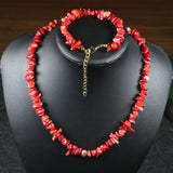 Amethyst Stone Necklace Bracelet Set for Women
