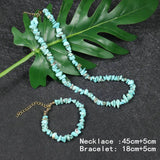 Amethyst Stone Necklace Bracelet Set for Women
