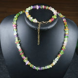 Amethyst Stone Necklace Bracelet Set for Women