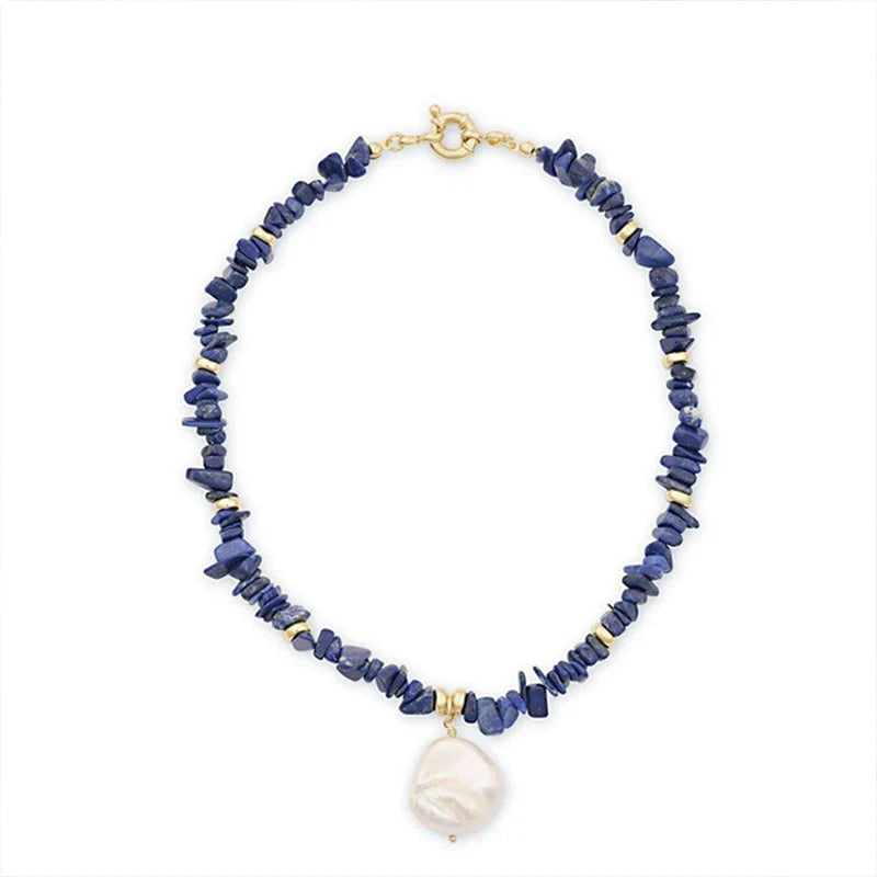 Natural Lapis Lazuli Choker Necklace for Women