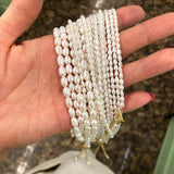 925 Silver Freshwater Pearl Choker Necklace Charms French Fine Jewelry