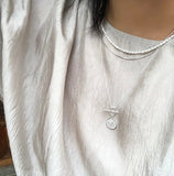 925 Silver Freshwater Pearl Choker Necklace Charms French Fine Jewelry
