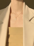 925 Silver Choker Necklace 14K Double Circle Pendant Jewelry