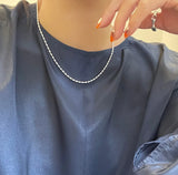 925 Silver Olive Beads Choker Necklace For Women