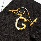 Copper Choker Alphabet Pendants Big Initial A-Z Letter Pendant Necklace