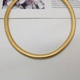 Choker Collar Necklace Statement Thick Chains Pendant Women Wedding Silver Jewel