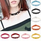 Spiked Choker Collar Necklace Punk Gothic Jewelry