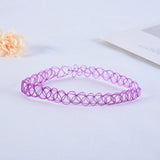 Choker Fish Wire Tattoo Necklace Elastic Retractable Goth Jewelry