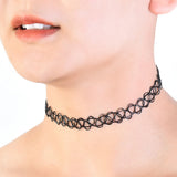 Choker Fish Wire Tattoo Necklace Elastic Retractable Goth Jewelry