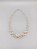 4-Strand Floating Freshwater Pearl Choker Necklace with Magnetic Clasp