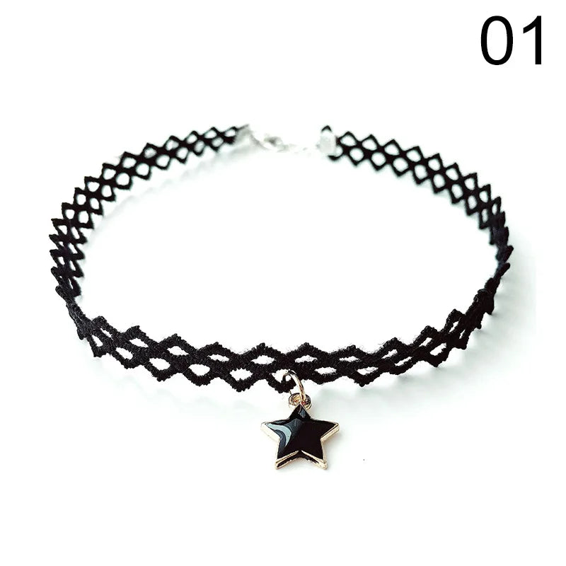Choker Necklace Lace Velvet Strip For Woman Collar Party Jewelry