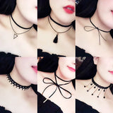Choker Necklace Lace Velvet Strip For Woman Collar Party Jewelry