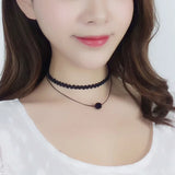 Choker Necklace Lace Velvet Strip For Woman Collar Party Jewelry
