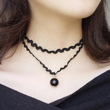 Choker Necklace Lace Velvet Strip For Woman Collar Party Jewelry