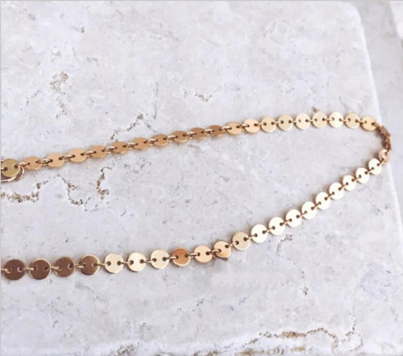 Silver Plated Chain Choker Necklace Fish Bone V Coin Plastic Pearl Women