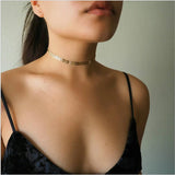 Silver Plated Chain Choker Necklace Fish Bone V Coin Plastic Pearl Women