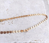 Silver Plated Chain Choker Necklace Fish Bone V Coin Plastic Pearl Women