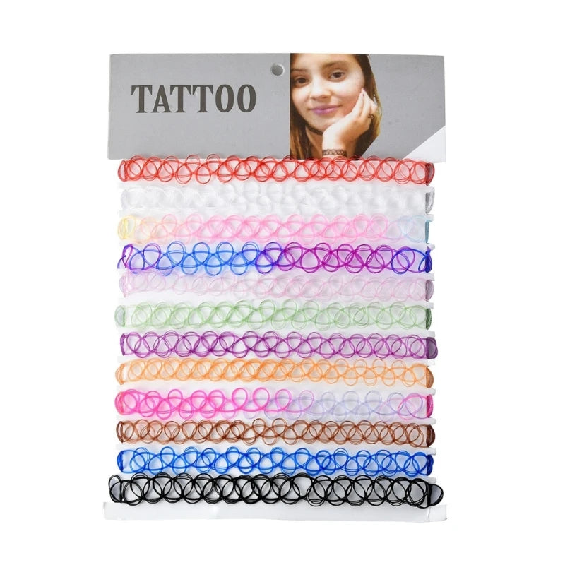 Elastic Choker Necklace Plastic Fishing Line Tattoo Necklaces