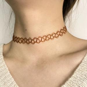 Elastic Choker Necklace Plastic Fishing Line Tattoo Necklaces