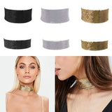 Crystal Choker Neck Chain Collar Chain Necklace