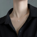 Choker Necklaces Women Solid 925 Silver Velvet Suede Short Collares Jewelry