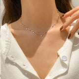 Choker Necklace Geometric Round Clavicle Chain Jewelry
