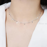 Choker Necklace Geometric Round Clavicle Chain Jewelry