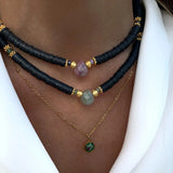 Teardrop Stone Punk Choker Necklace for Women
