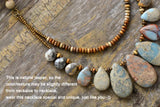 Teardrop Stones Seed Beads Choker Layered Necklace