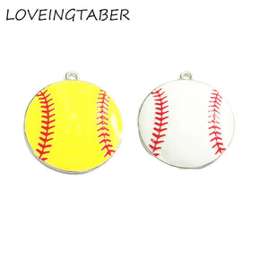 10pcs Baseball Softball Pendant for Necklace Making