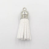 Suede Leather Small Tassel Pendants Lot of 100