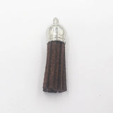 Suede Leather Small Tassel Pendants Lot of 100