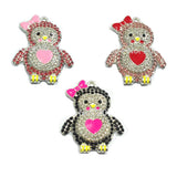 10pcs/lot Cute Owl Rhinestone Pendants for Jewelry Making