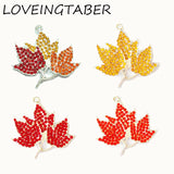 Autumn Leaves Rhinestone Pendants 10pcs/lot 42MM*40MM