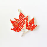Autumn Leaves Rhinestone Pendants 10pcs/lot 42MM*40MM