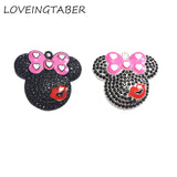 10pcs/lot Minnie Red Lip Rhinestone Pendants