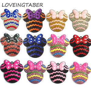 10pcs/lot Minnie Rhinestone Pendants for Necklace