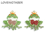 10pcs/lot Crown Frog Rhinestone Pendants For Necklace