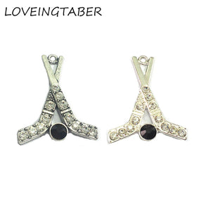 10pcs/lot Hockey Rhinestone Pendants For Necklace