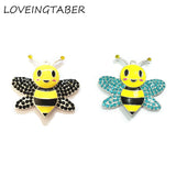 10pcs/lot Silvery Bee Rhinestone Pendants for Summer Jewelry