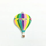 10pcs Silvery Plated Enamel Fire Balloon Pendant For Kids Jewelry