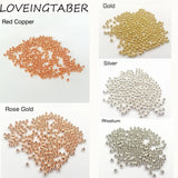 5000pcs 4mm CCB Spacer Acrylic Beads - Silvery/Gold/Rose Gold/Rhodium Plated