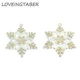 50mm Snowflake Rhinestone Pendants Lot Chunky Jewelry Making