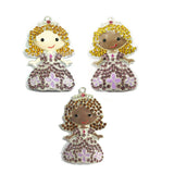 10pcs/lot Crown Princess Rhinestone Pendants - Kids Necklace