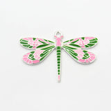 10pcs/Lot Enamel Dragonfly Pendants for Necklace Making