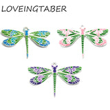 10pcs/Lot Enamel Dragonfly Pendants for Necklace Making