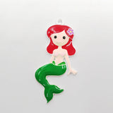 10pcs Enamel Mermaid Pendants for Chunky Kids Necklace Making