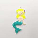 10pcs Enamel Mermaid Pendants for Chunky Kids Necklace Making