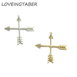 Silver Arrow Rhinestone Pendants for Necklace - 10pcs/lot
